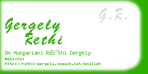 gergely rethi business card